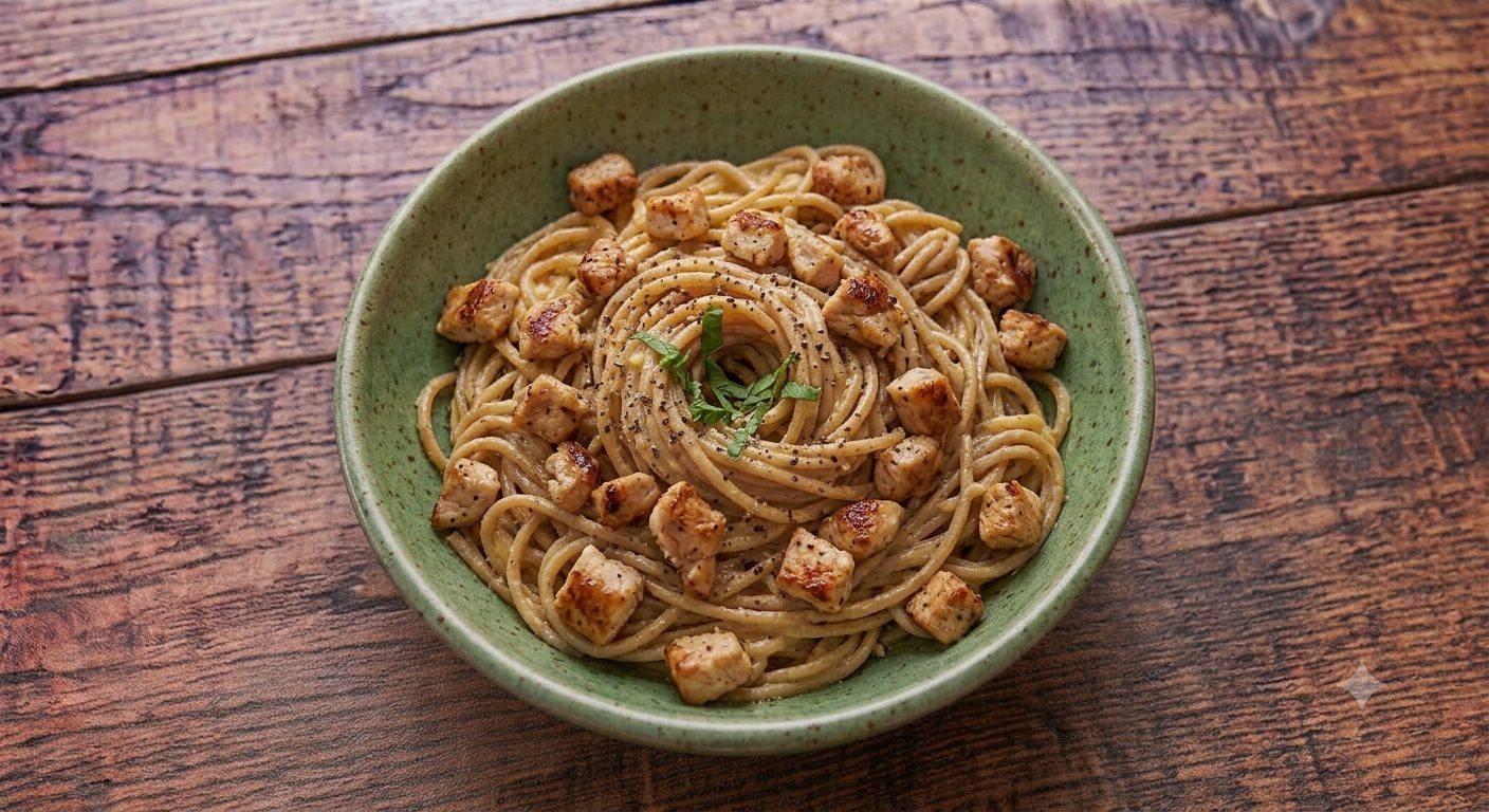 Pasta Integral Carbonara Saludable