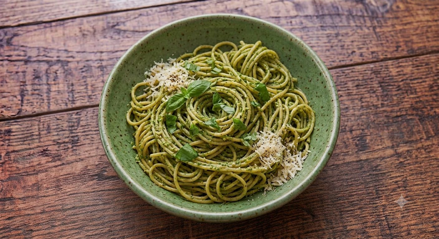 Pasta Integral al Pesto Casero