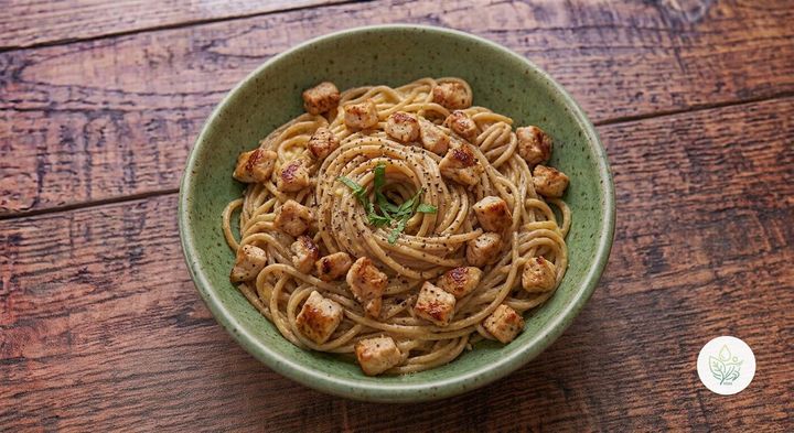 Pasta Integral Carbonara Saludable