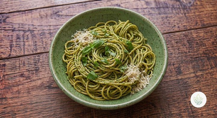 Pasta Integral al Pesto Casero