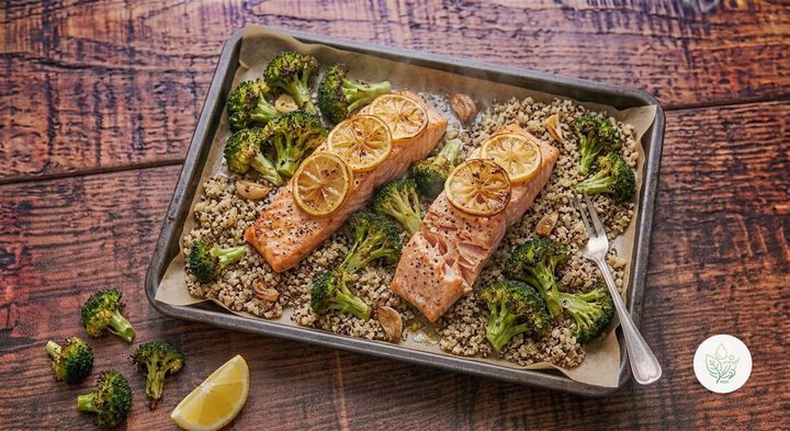 Salmón al Horno con Brócoli y Quinoa